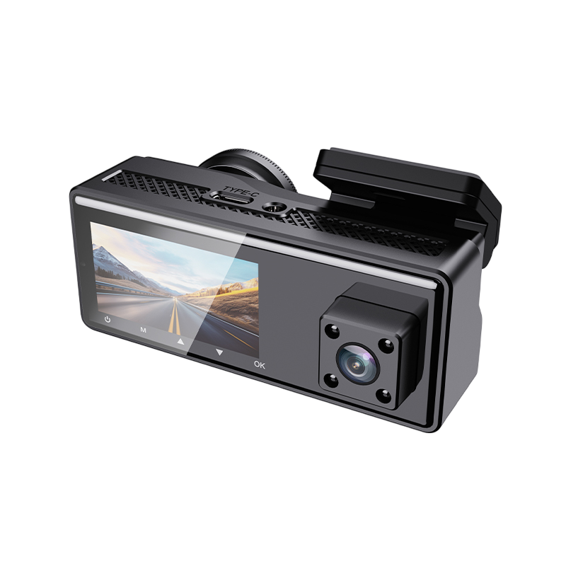 Three-Channel Driving Recorder — 1080P in Front, Back and Interior of The Car | Novatake Chip | 256GB Expansion | Infrared Night Vision | Super Capacitor